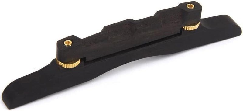 Musical String Mandolin Bridge Archtop Style Ebony Wood with Metal Hardware - Image 1